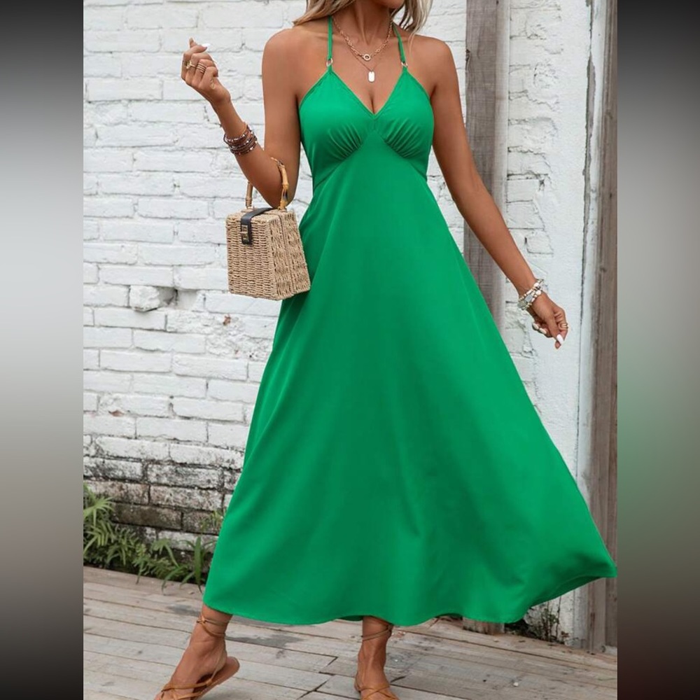 Boho tie back halter maxi dress - Picture 15 of 15